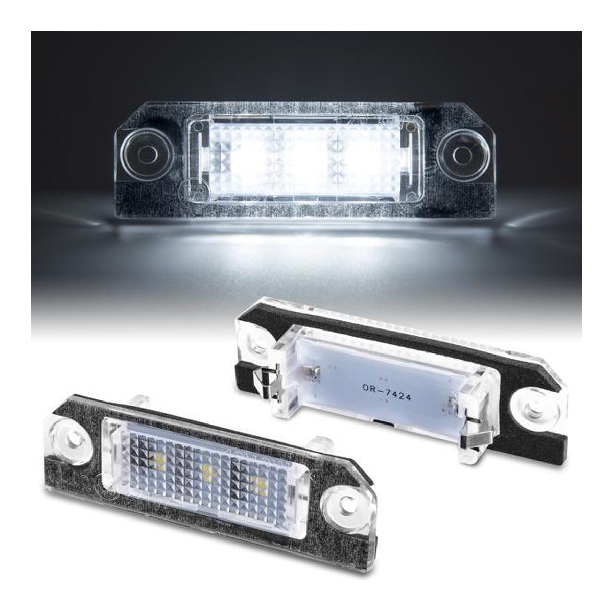 Éclairage de plaque LED compatible avec VW Golf 5 | Passat CC + B6 | Polo 6N + 9N
