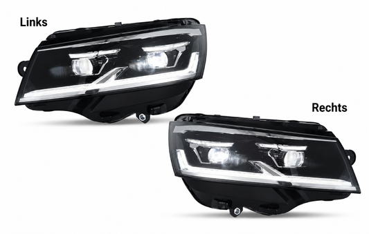 Voll LED Scheinwerfer passend für VW T6.1 2019-2024 Schwarz