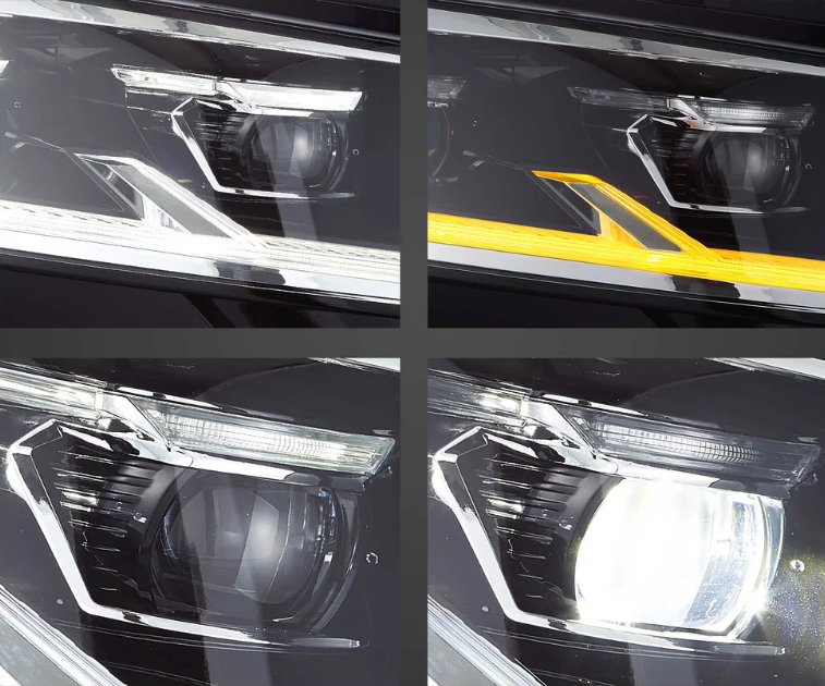 Voll LED Scheinwerfer passend für VW T6.1 2019-2024 Schwarz