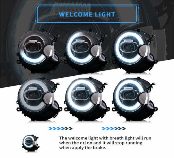 VOLL LED-Scheinwerfer & Rückleuchten passend für Mini Cooper R55 R56 R57 R58 R59 2007-13