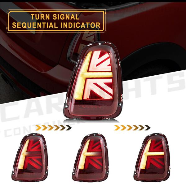 Voll LED Rückleuchten passend für Mini Cooper R56 R57 R58 R59 2011-2014 Rot