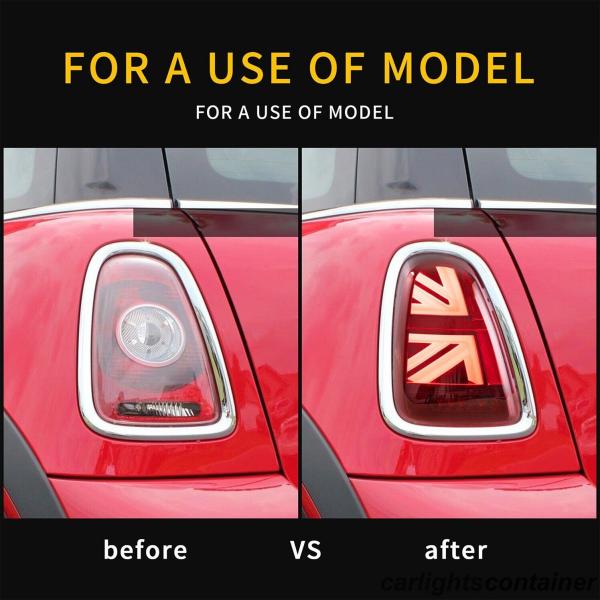 Voll LED Rückleuchten passend für Mini Cooper R56 R57 R58 R59 2011-2014 Rot