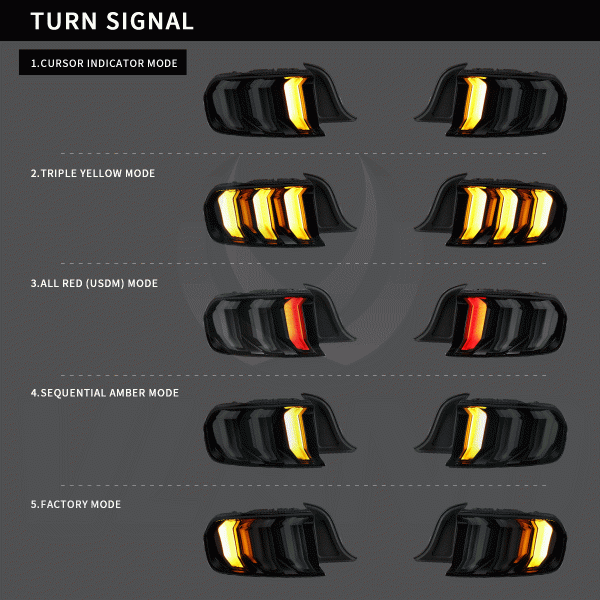 Voll LED Rückleuchten passend für Ford Mustang 2015 - 2020 Smoke in OLED Technik smoke