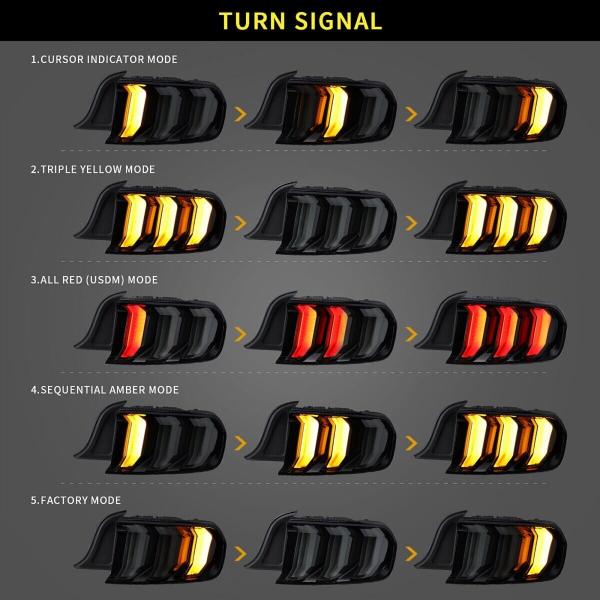 Voll LED Rückleuchten passend für Ford Mustang 2015 - 2020 Smoke in OLED Technik smoke