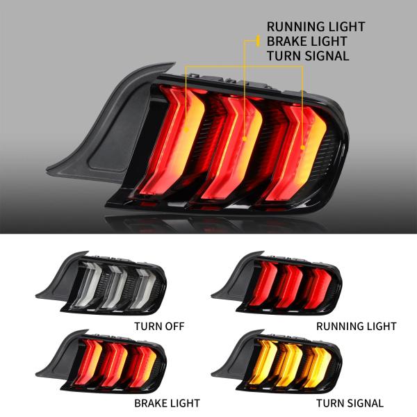 Voll LED Rückleuchten passend für Ford Mustang 2015 - 2020 Rot in OLED Technik RED