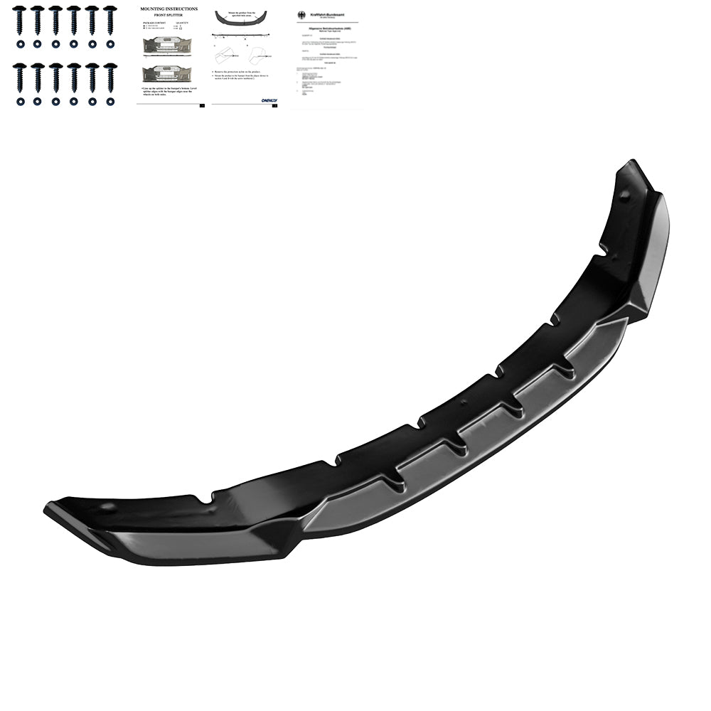 Frontsplitter schwarz glänzend passend für BMW X5 M F85 / X6 M F86 2014-2018 – Ansicht 2