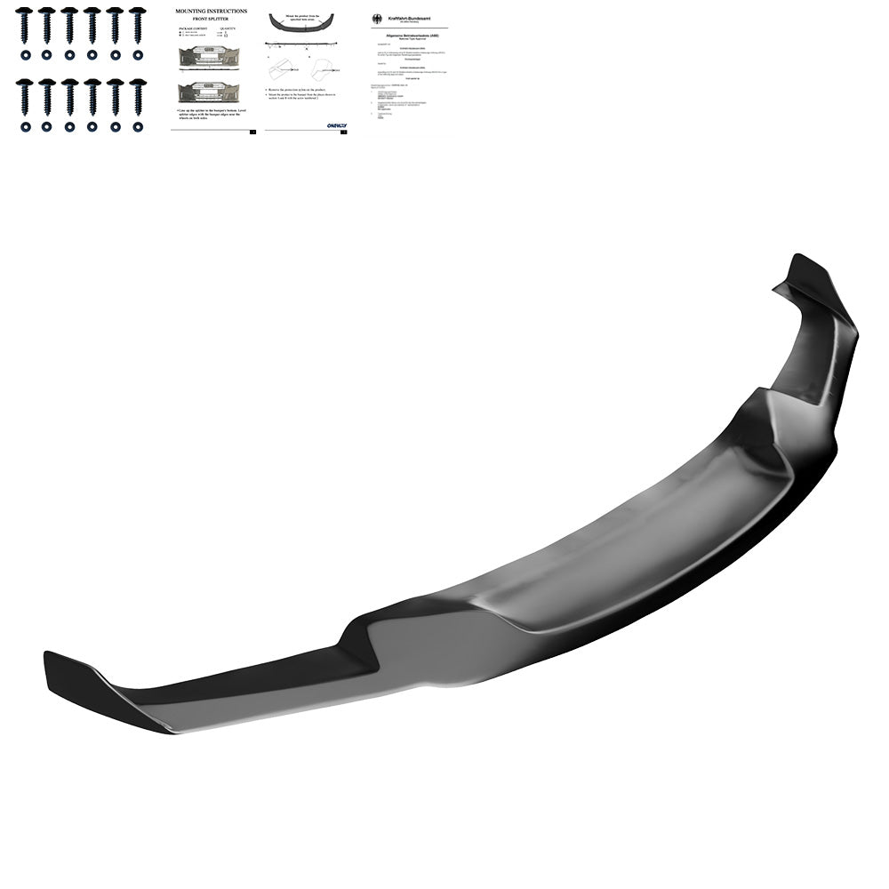 Frontsplitter schwarz glänzend passend für BMW 3er F30 M-Technik 2012-2019 – Ansicht 4