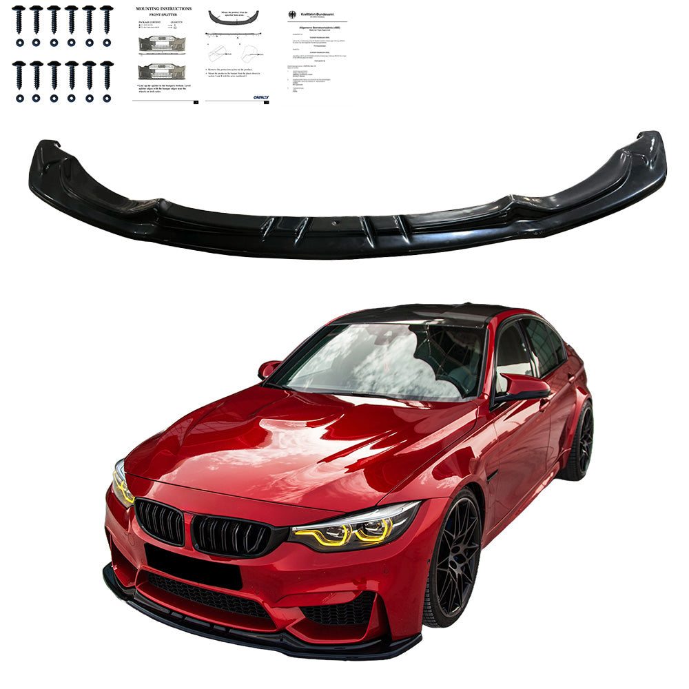 Frontsplitter schwarz glänzend passend für BMW M3 F80 2014-2018 – Ansicht 2
