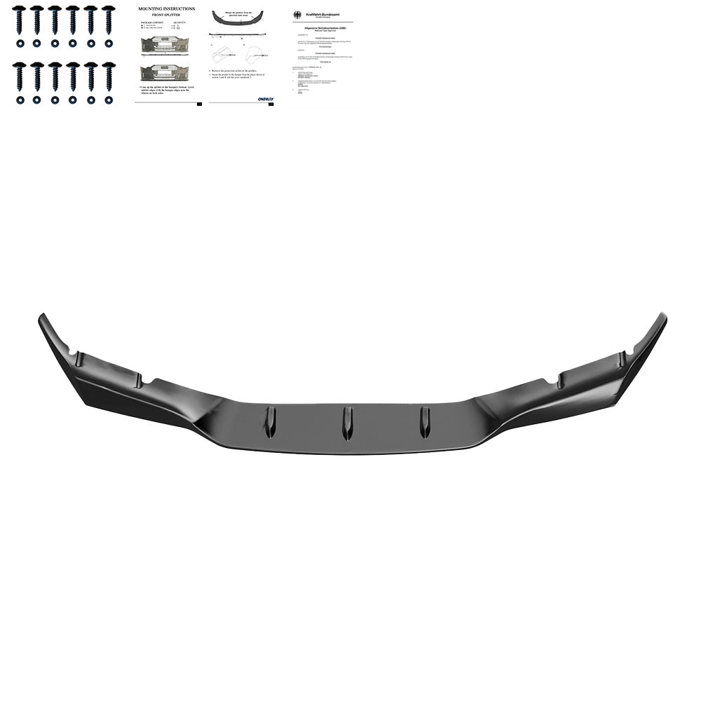 Frontsplitter schwarz glänzend passend für BMW M5 F90 Prefacelift 2018-2020 – Ansicht 3