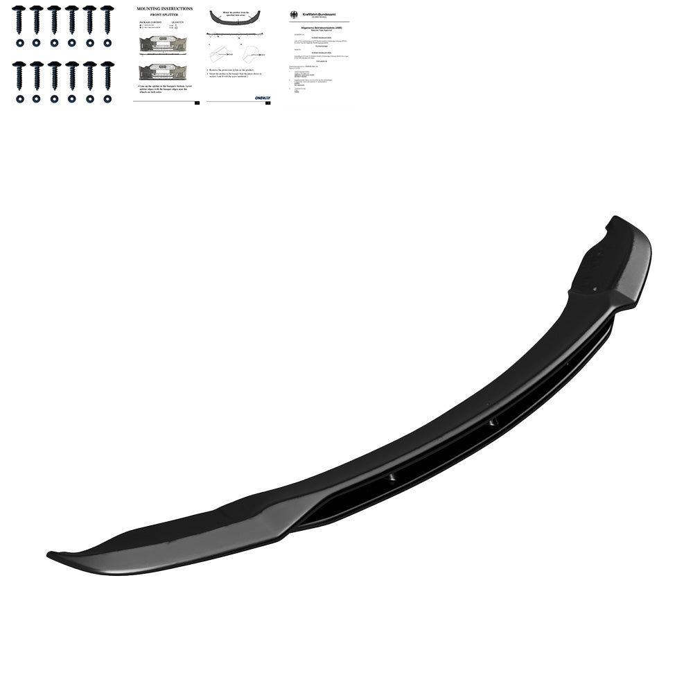 Frontsplitter schwarz glänzend passend für BMW X5 E70 M-Paket Facelift 2010-2013 – Ansicht 1