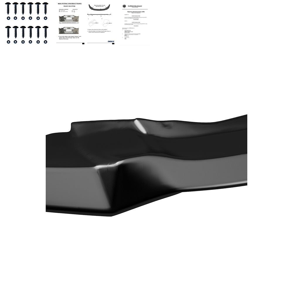 Frontsplitter schwarz glänzend passend für BMW X6 F16 M-Paket 2014-2019 – Ansicht 3