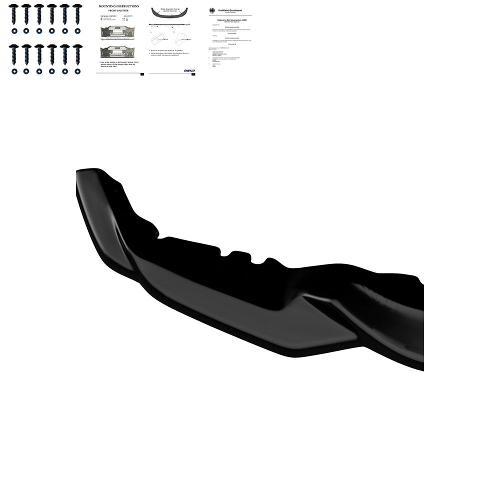 Frontsplitter schwarz glänzend passend für BMW M2 F87 2016-2020 Version 2 – Ansicht 3
