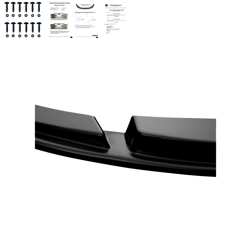 Frontsplitter schwarz glänzend passend für BMW 6er F06/F12/F13 Facelift M-Paket 2013-2018 – Ansicht 5