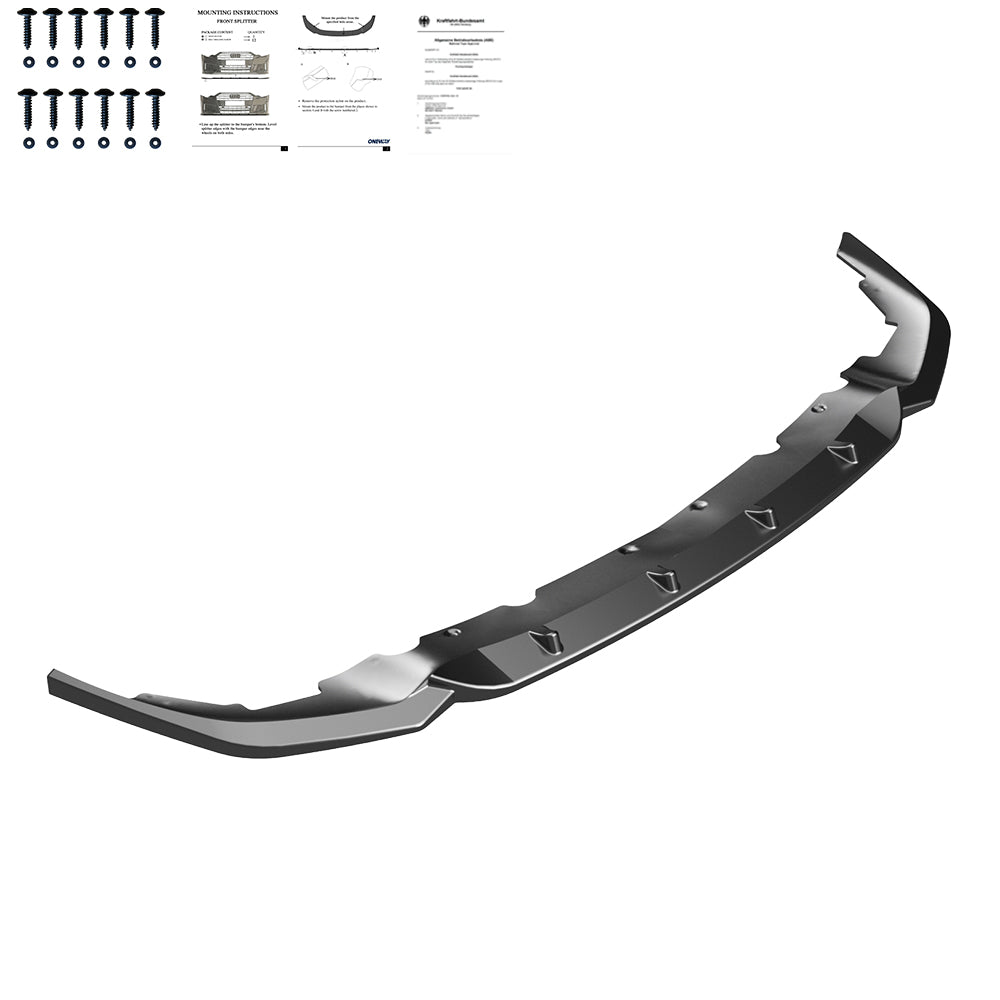 Frontsplitter schwarz glänzend passend für BMW 1er F40 M-Paket / M135i 2019+ – Ansicht 4