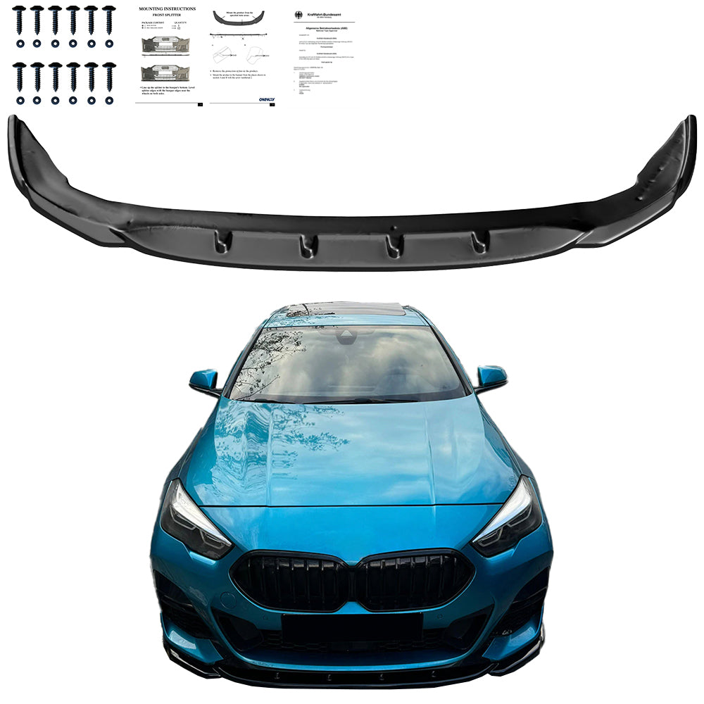 Frontsplitter schwarz glänzend passend für BMW 2er F44 Gran Coupé M-Paket / M235i 2019+ – Ansicht 1