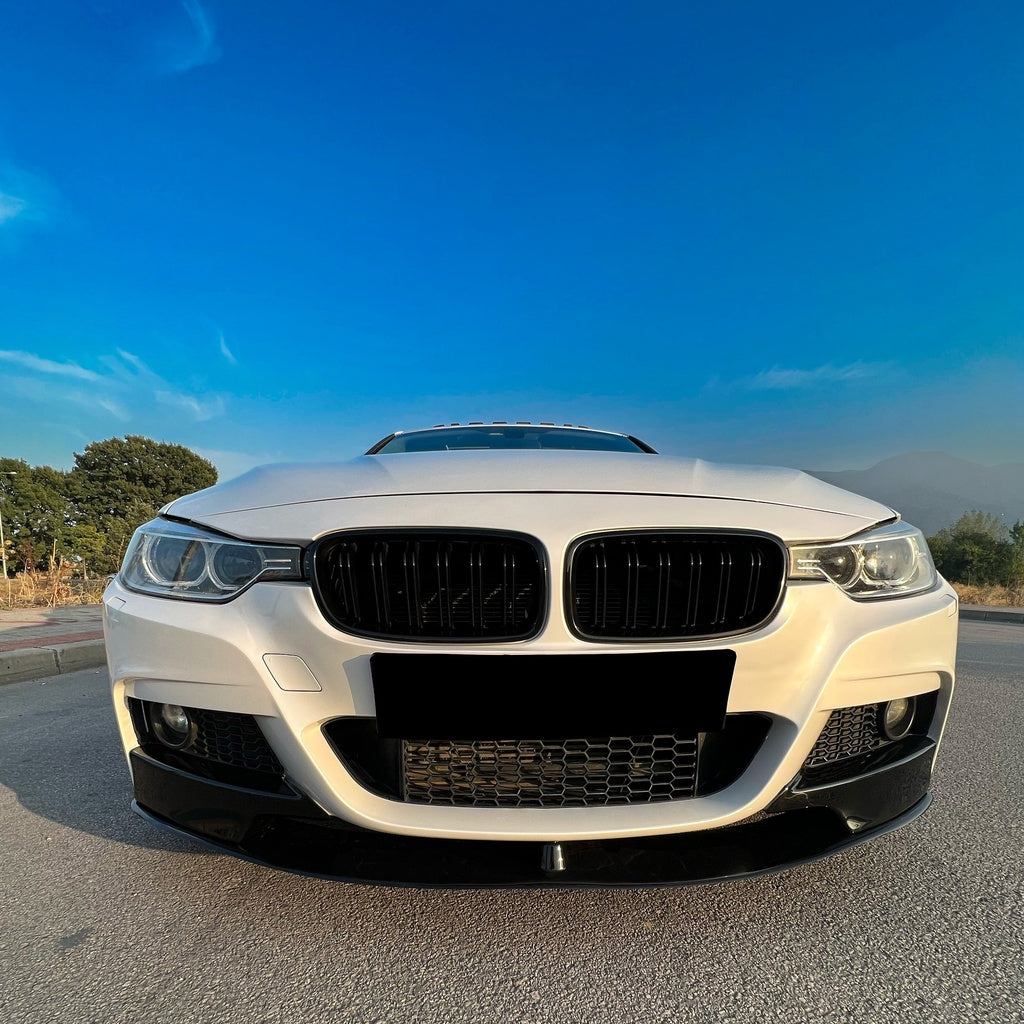 Frontspoiler-Flaps schwarz glänzend passend für BMW 3er F30 M-Paket 2012-2019 w / Flaps – Ansicht 13