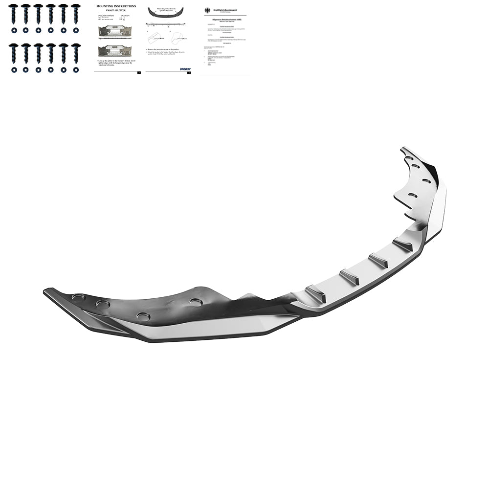 Frontsplitter schwarz glänzend passend für BMW 4er G22 M-Paket / M440i 2020+ – Ansicht 4