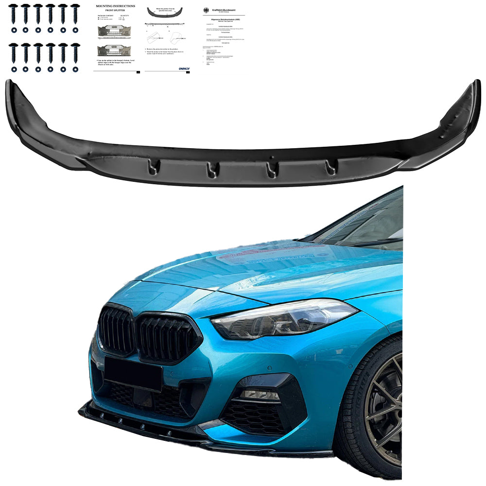 Frontsplitter schwarz glänzend passend für BMW 2er F44 Gran Coupé M-Paket / M235i 2019+ – Ansicht 2