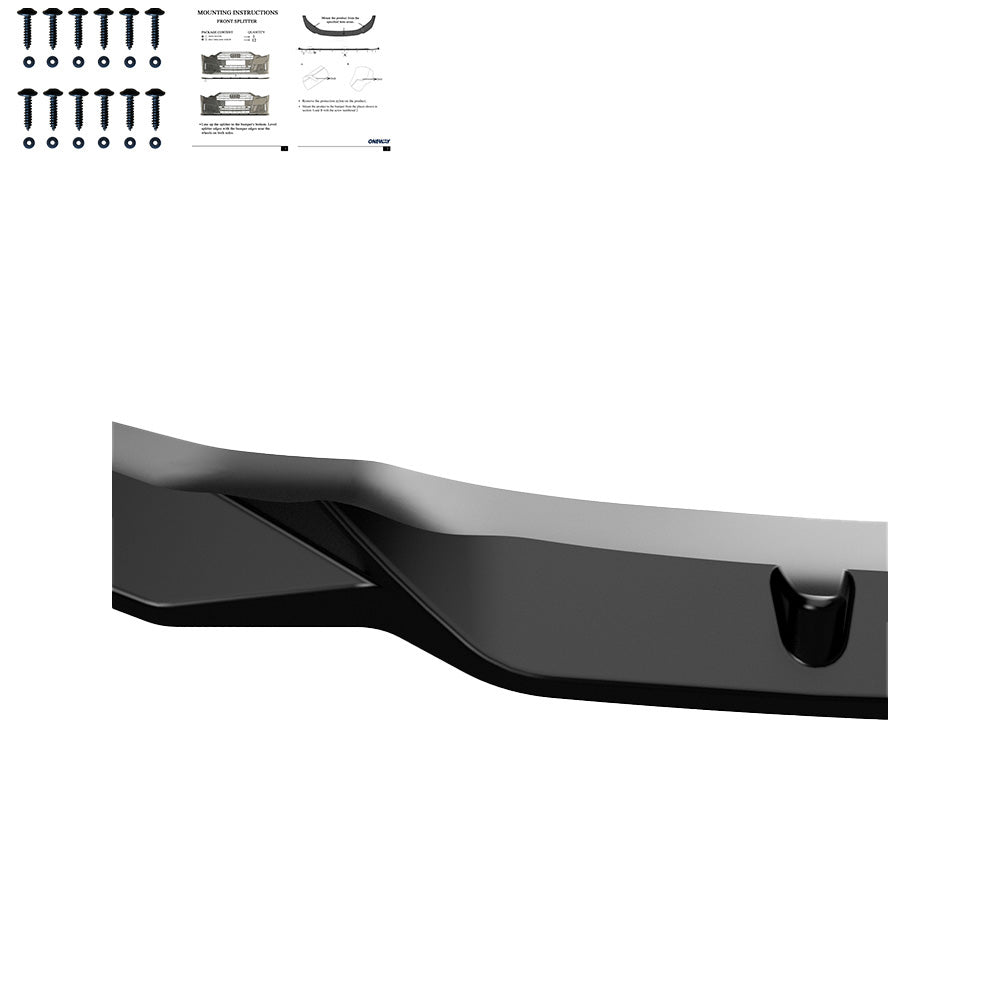 Frontsplitter schwarz glänzend passend für BMW X1 M-Paket F48 2015-2019 – Ansicht 3