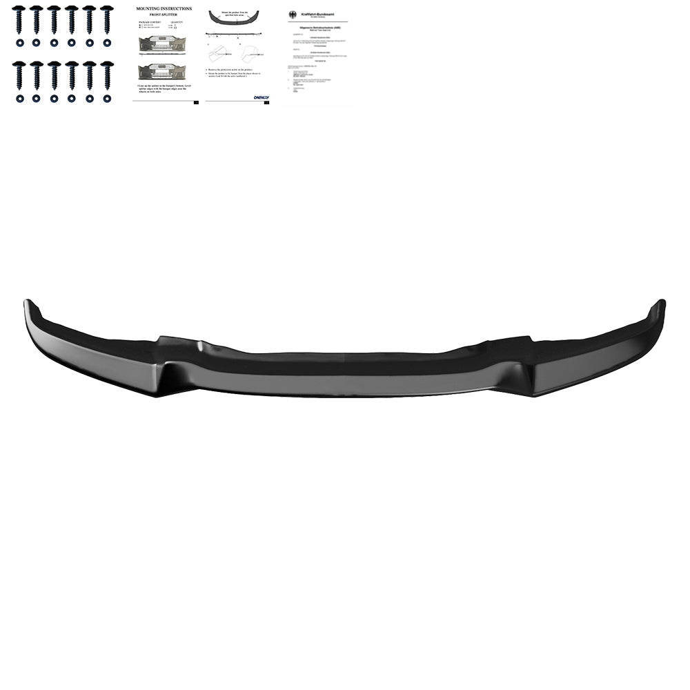 Frontsplitter schwarz glänzend passend für BMW X6 F16 M-Paket 2014-2019 – Ansicht 1