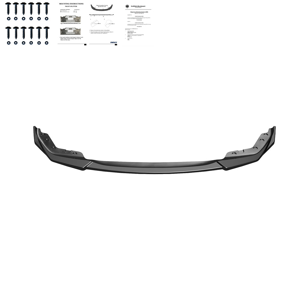 Frontsplitter schwarz glänzend passend für BMW 3er G20-G21 M-Paket 2018-2022 – Ansicht 3