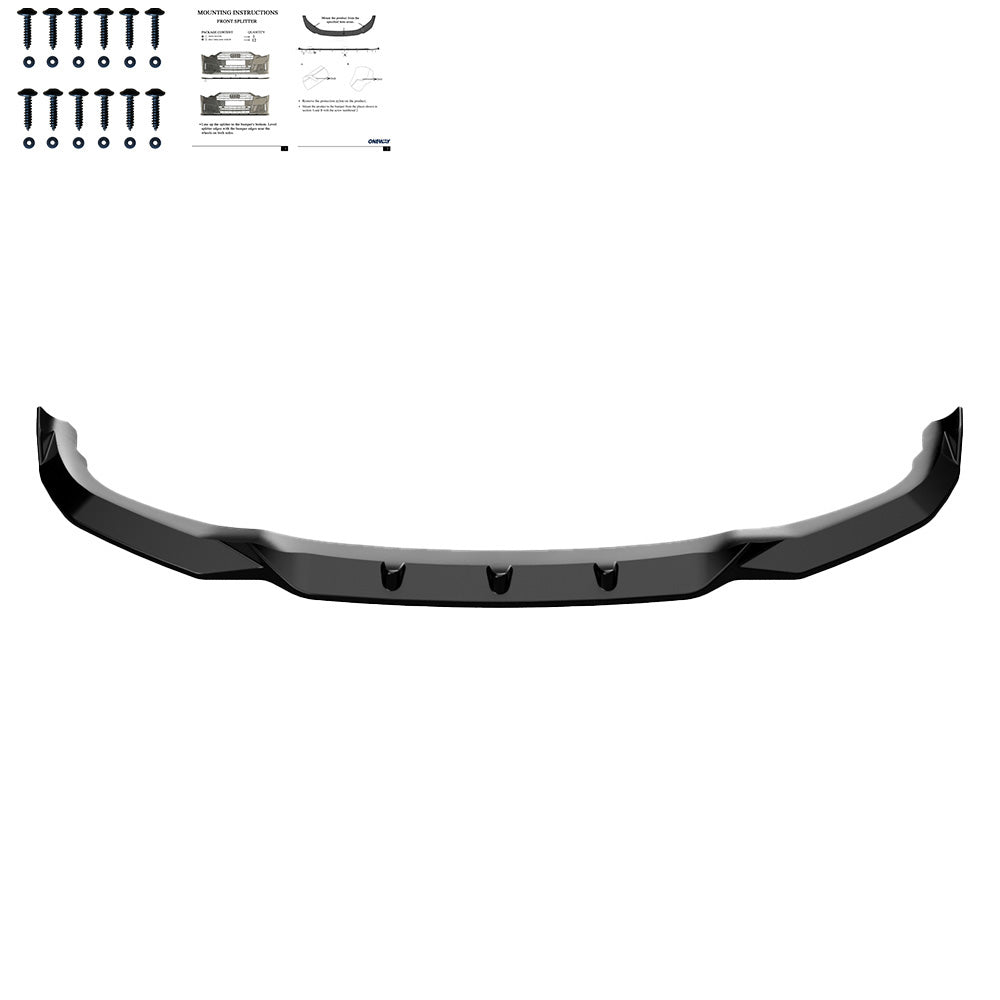 Frontsplitter schwarz glänzend passend für BMW X1 M-Paket F48 2015-2019 – Ansicht 1