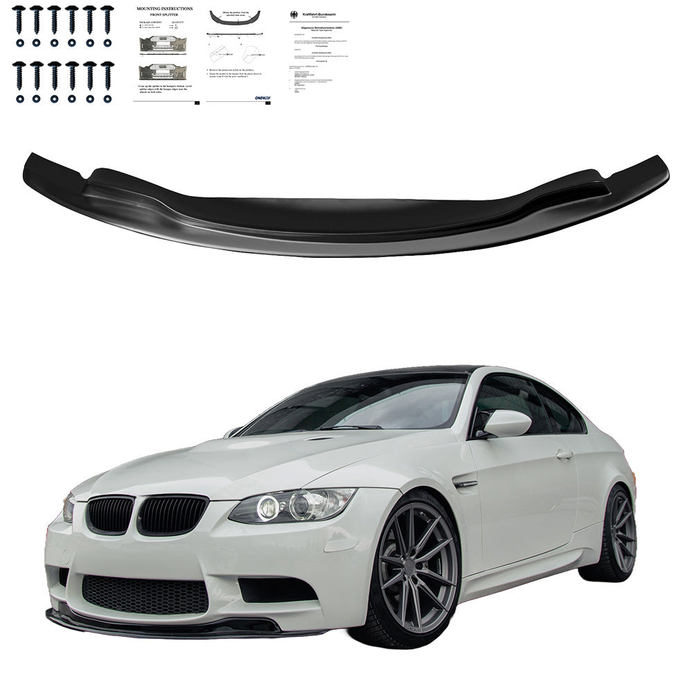 Frontsplitter schwarz glänzend passend für BMW M3 E92 Coupé / E93 Cabrio 2007-2013 – Ansicht 2