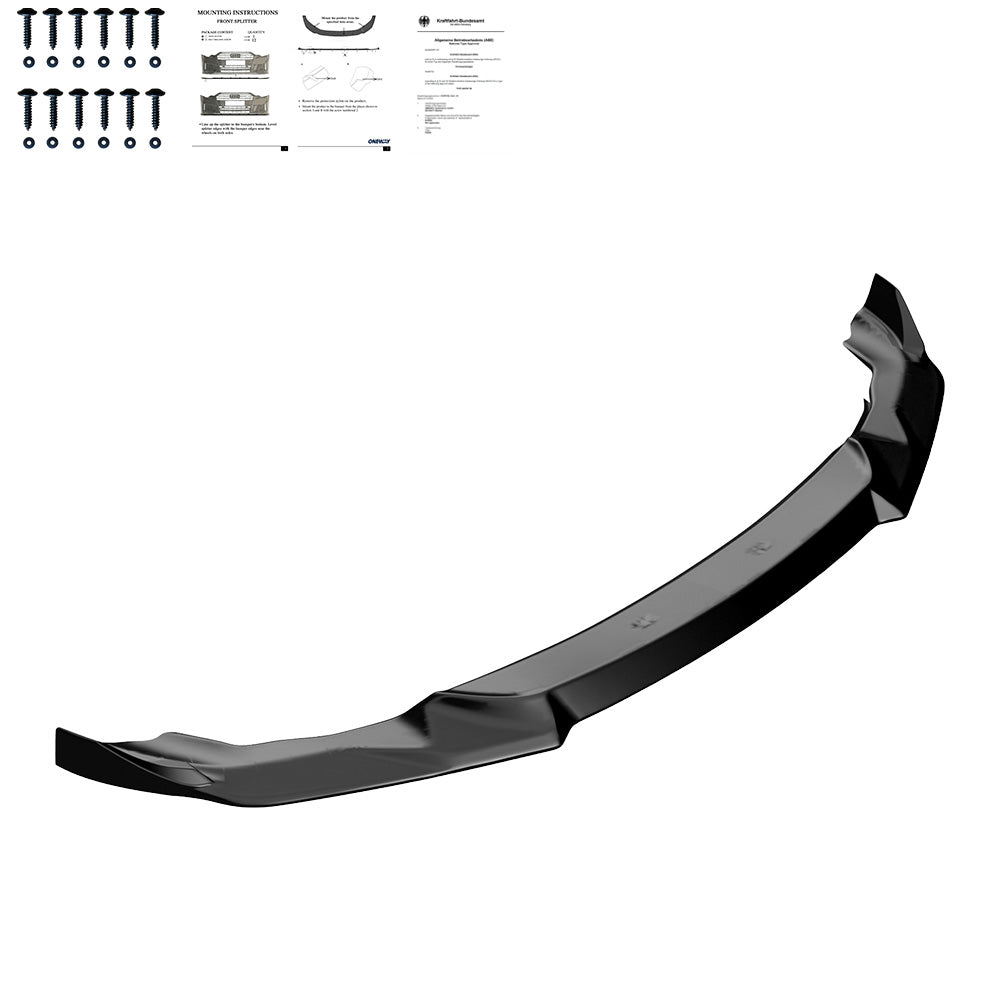 Frontsplitter schwarz glänzend passend für BMW M2 Competition F87 2018-2020 – Ansicht 1