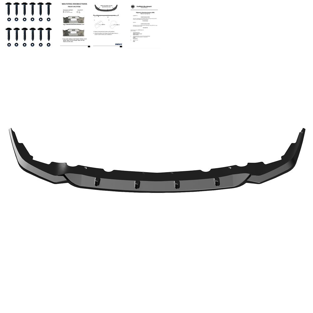 Frontsplitter schwarz glänzend passend für BMW 1er F40 M-Paket / M135i 2019+ – Ansicht 3