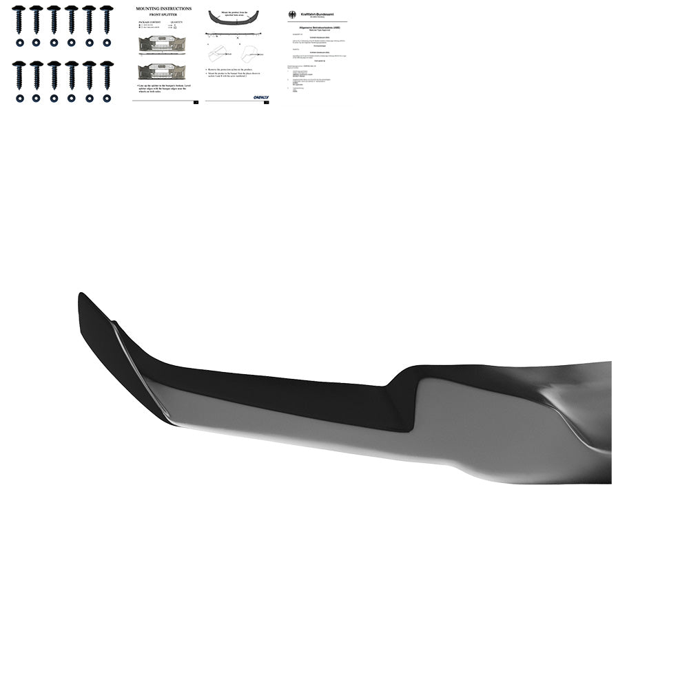 Frontsplitter schwarz glänzend passend für BMW 3er F30 M-Technik 2012-2019 – Ansicht 5
