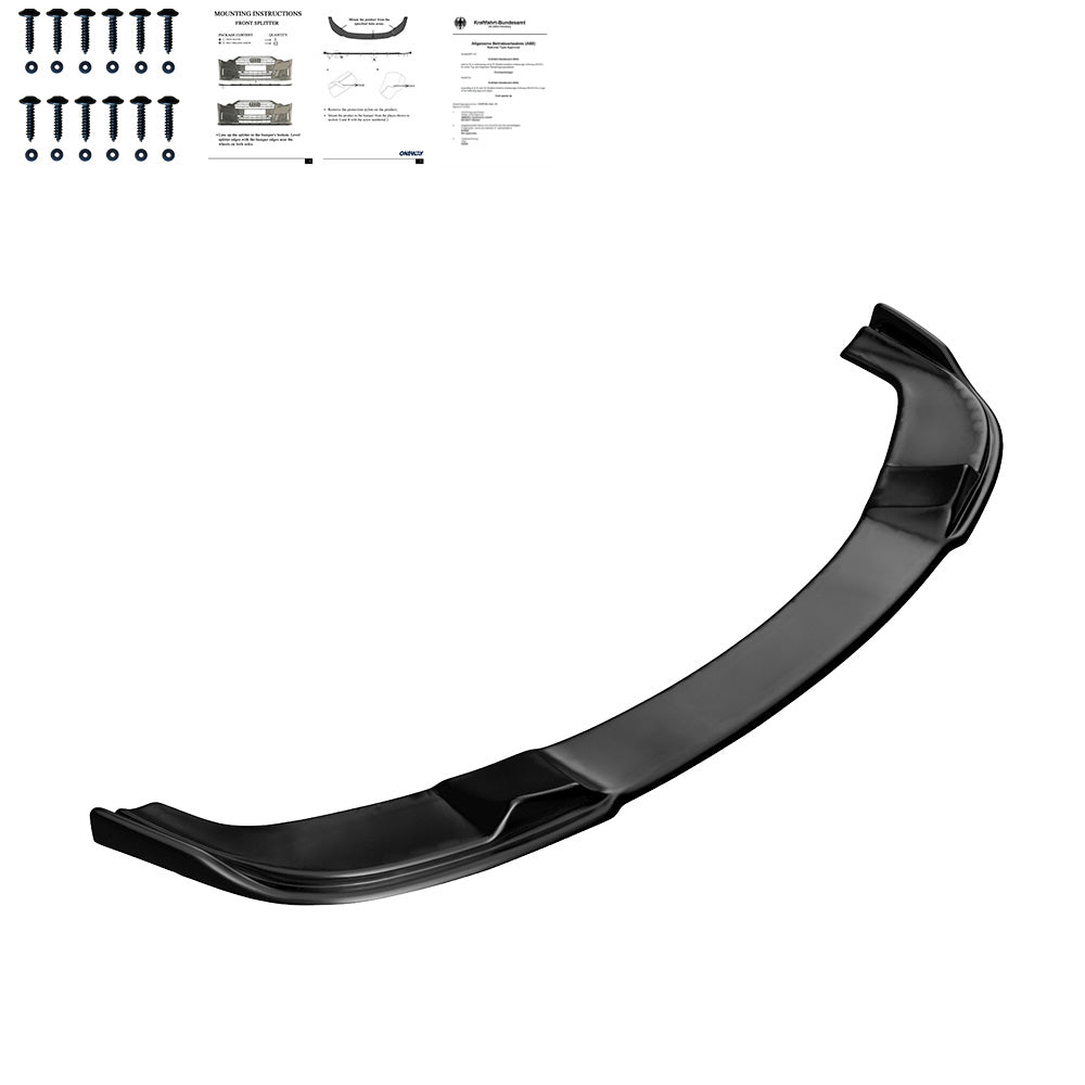 Frontsplitter schwarz glänzend passend für BMW 5er E60 E61 M-Paket 2003-2010 – Ansicht 3