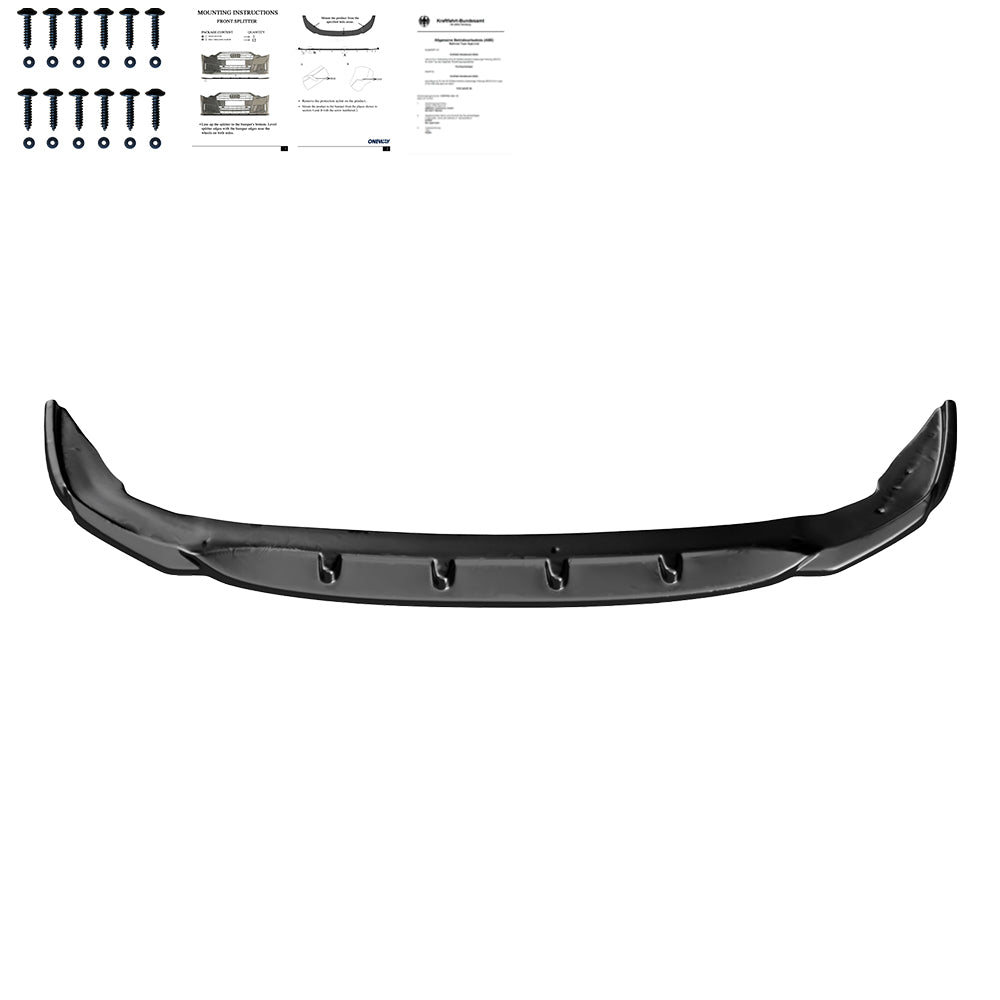 Frontsplitter schwarz glänzend passend für BMW 2er F44 Gran Coupé M-Paket / M235i 2019+ – Ansicht 3