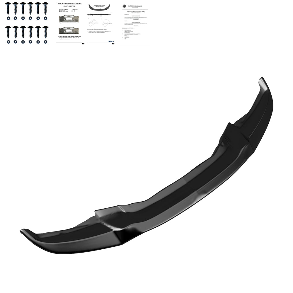 Frontsplitter schwarz glänzend passend für BMW X6 F16 M-Paket 2014-2019 – Ansicht 2