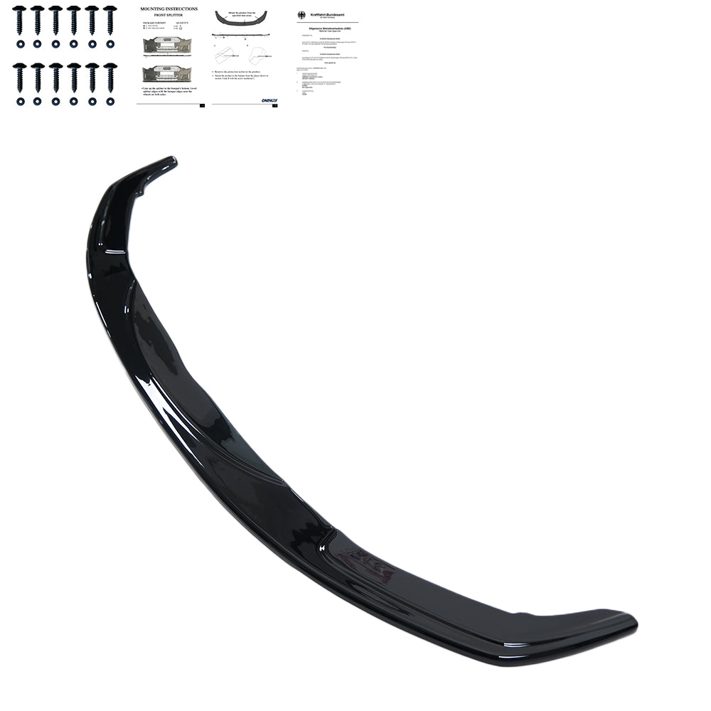 Frontsplitter schwarz glänzend passend für BMW 5er F10/F11 M-Paket 2011-2016 Version 3 – Ansicht 2