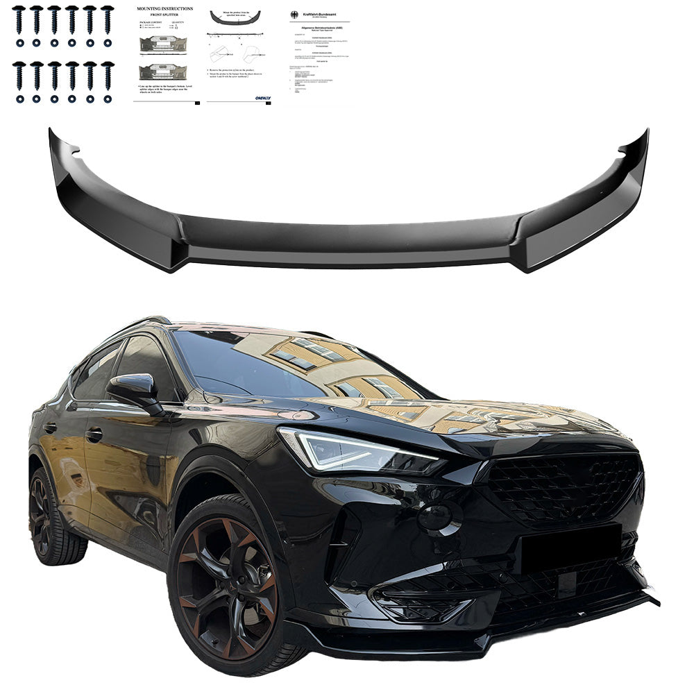 Frontsplitter schwarz glänzend passend für CUPRA Formentor 2020 - 2024 v2 – Ansicht 2