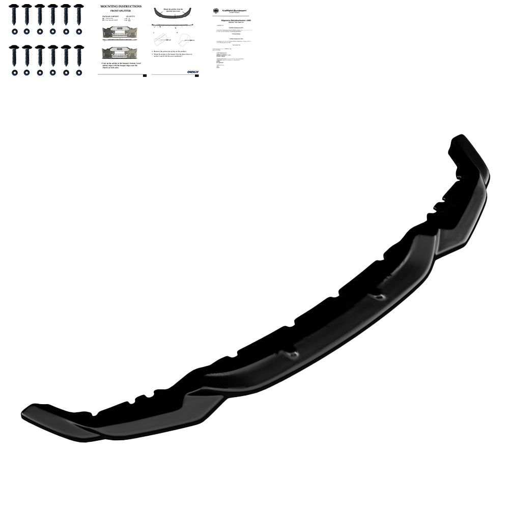 Frontsplitter schwarz glänzend passend für BMW M2 F87 2016-2020 Version 2 – Ansicht 2