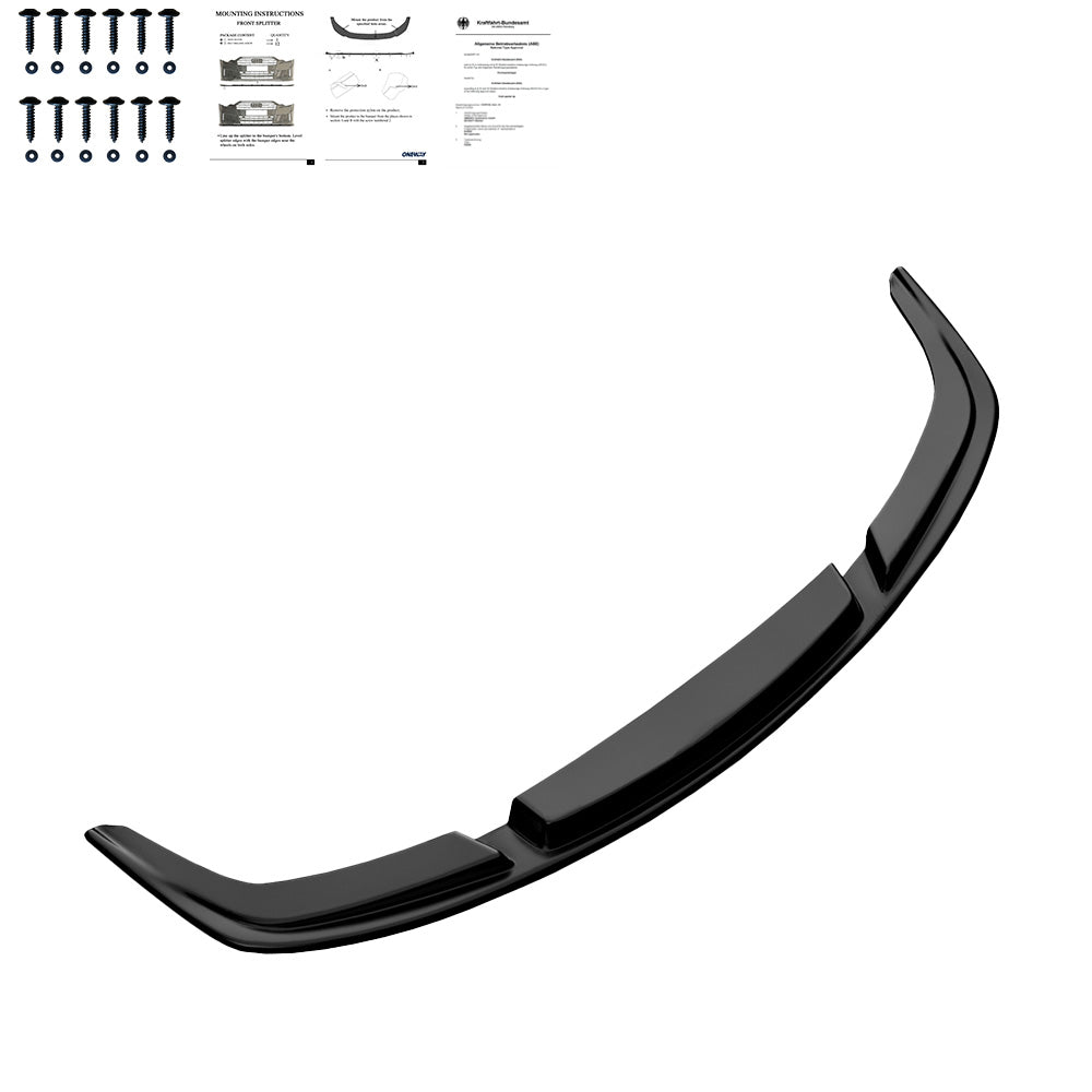Frontsplitter schwarz glänzend passend für BMW 6er F06/F12/F13 Facelift M-Paket 2013-2018 – Ansicht 4