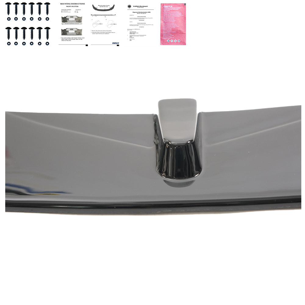 Frontspoiler-Flaps schwarz glänzend passend für BMW 3er F30 M-Paket 2012-2019 w / Flaps – Ansicht 7