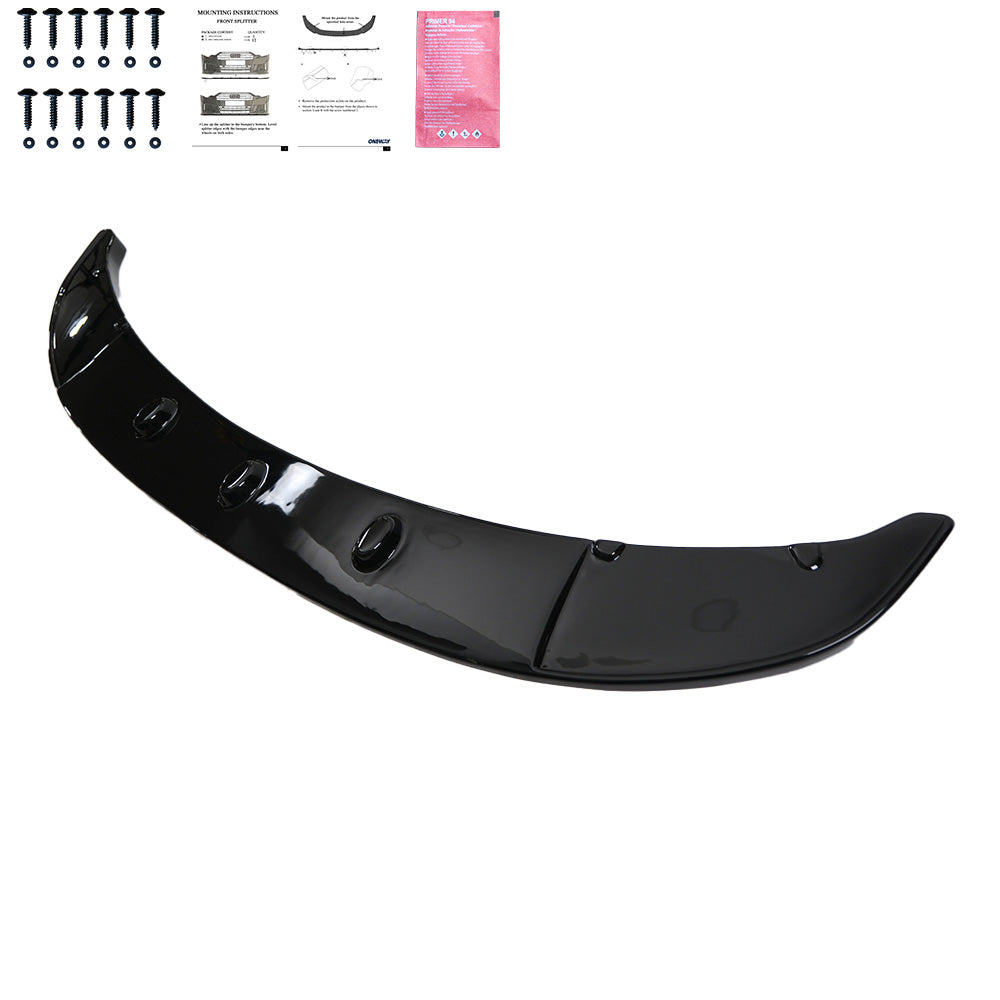 Frontspoiler-Flaps schwarz glänzend passend für BMW 5er F10/F11 M-Paket 2011-2016 Frontsplitter w / Flaps – Ansicht 2