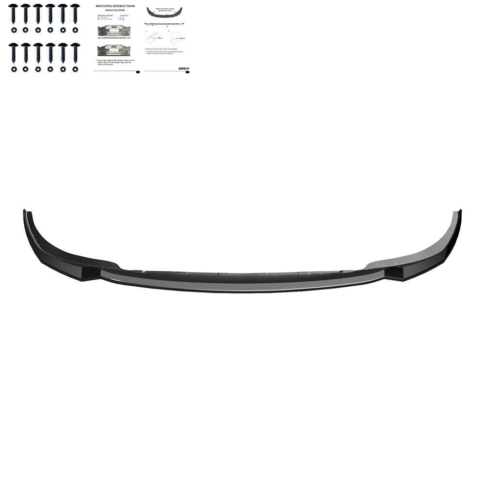 Frontsplitter schwarz glänzend passend für BMW 3er G20/G21 /M340i M-Paket Facelift 2022+ – Ansicht 3