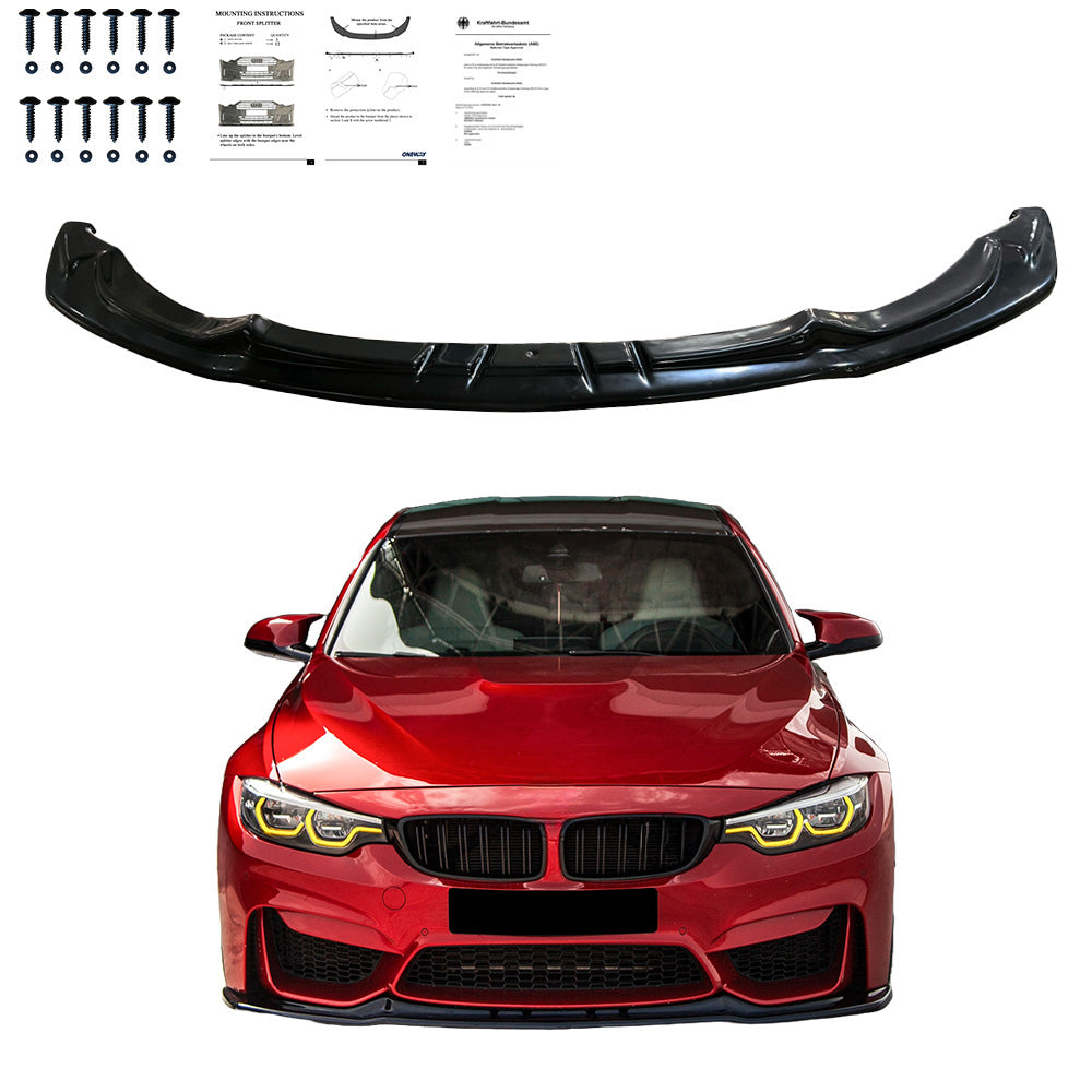 Frontsplitter schwarz glänzend passend für BMW M3 F80 2014-2018 – Ansicht 1