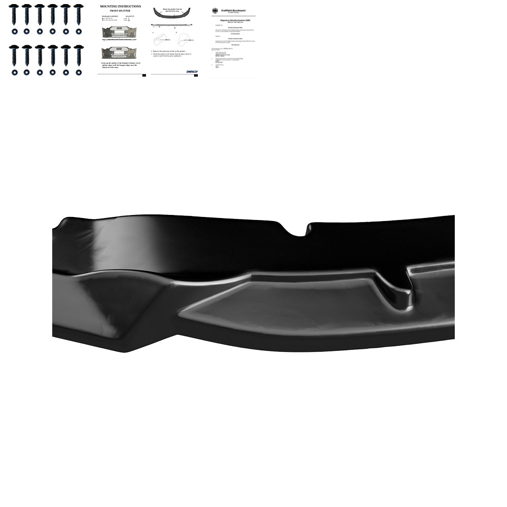 Frontsplitter schwarz glänzend passend für BMW X5 M F85 / X6 M F86 2014-2018 – Ansicht 3