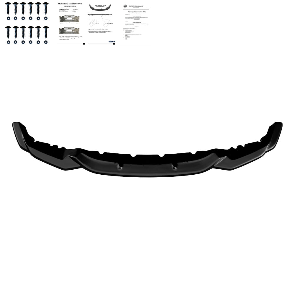Frontsplitter schwarz glänzend passend für BMW M2 F87 2016-2020 Version 2 – Ansicht 1