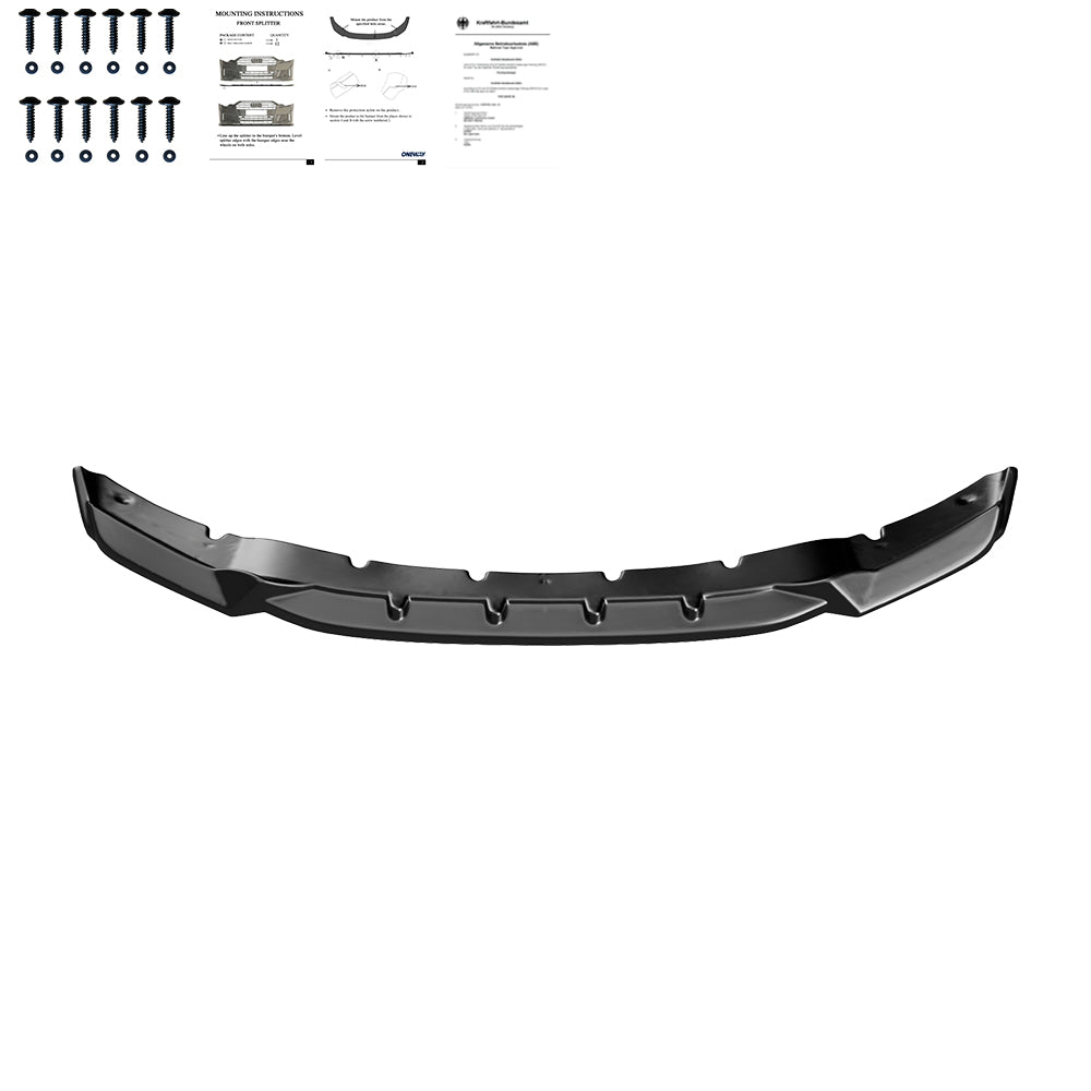 Frontsplitter schwarz glänzend passend für BMW X5 M F85 / X6 M F86 2014-2018 – Ansicht 1
