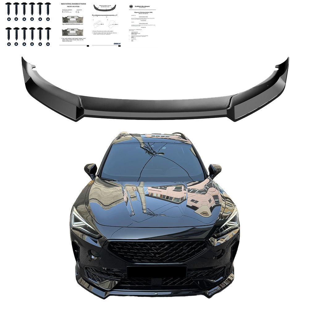 Frontsplitter schwarz glänzend passend für CUPRA Formentor 2020 - 2024 v2 – Ansicht 1
