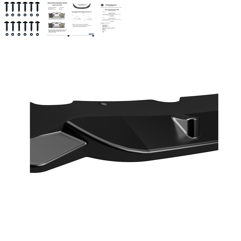 Frontsplitter schwarz glänzend passend für BMW 1er F40 M-Paket / M135i 2019+ – Ansicht 5