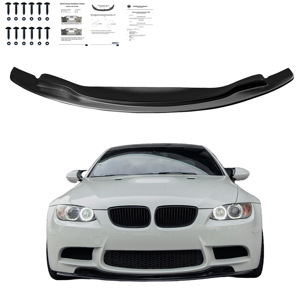 Frontsplitter schwarz glänzend passend für BMW M3 E92 Coupé / E93 Cabrio 2007-2013 – Ansicht 1