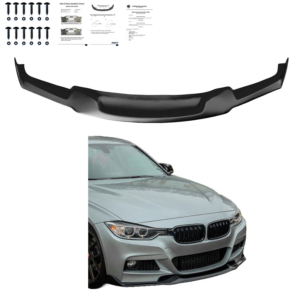 Frontsplitter schwarz glänzend passend für BMW 3er F30 M-Technik 2012-2019 – Ansicht 2