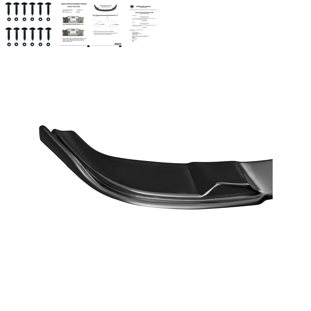 Frontsplitter schwarz glänzend passend für BMW 5er E60 E61 M-Paket 2003-2010 – Ansicht 4