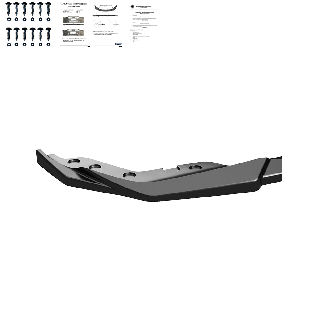 Frontsplitter schwarz glänzend passend für BMW 3er G20-G21 M-Paket 2018-2022 – Ansicht 5